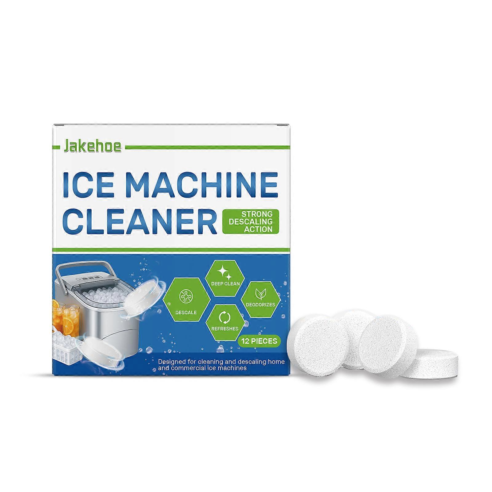 Ice Maker Cleaning Tablets - 12pcs for Deep Cleaning, Scale & Odor Removal, Easy to Use