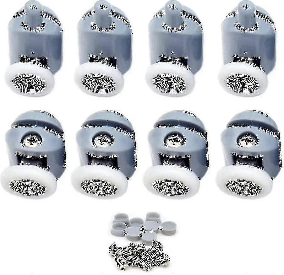 Duschdörrrullar 8 stycken glidande hölje för badrum 25mm