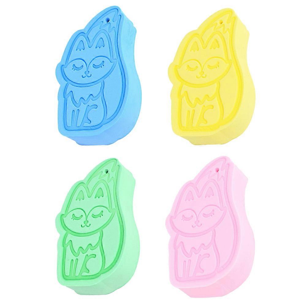 4pcs Bath Sponges & Soft Exfoliating Washcloths for Newborns – Gentle Cleansing & High Density Sponge for Fun Bath Time Experience
