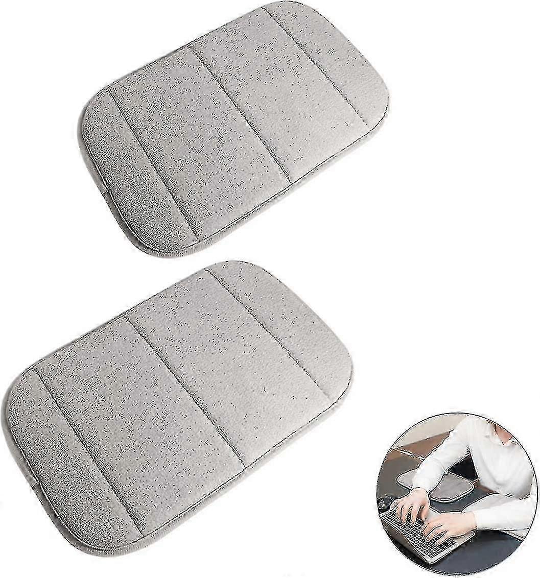 2 Pack Portable Computer Elbow Wrist Pad, Premium Memory Cotton Desktop Keyboard Arm Rest Support Mat (7.9 X 11.8 Inch)