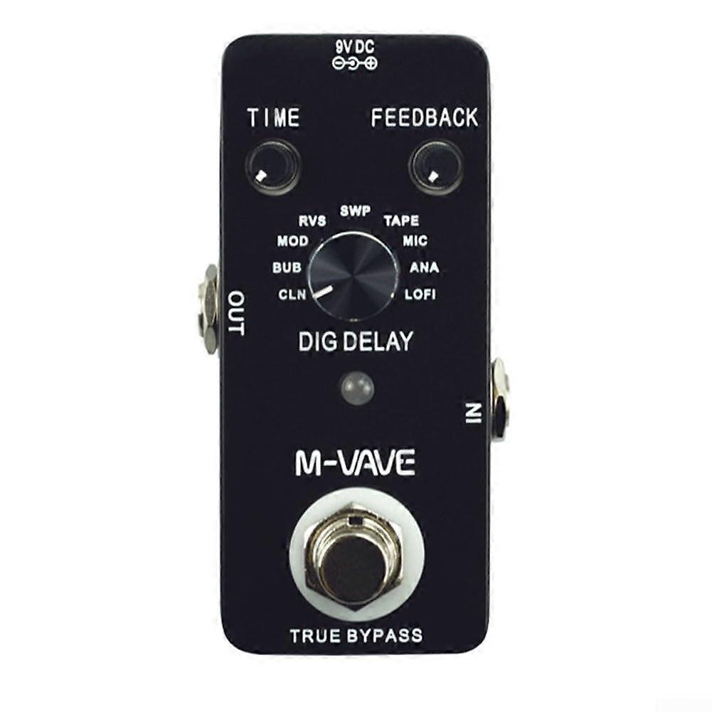 MVAVE DIG DELAY Digital Pedal with 9 Delay Effects, Versatile Guitar Effects Pedal with Compact Design