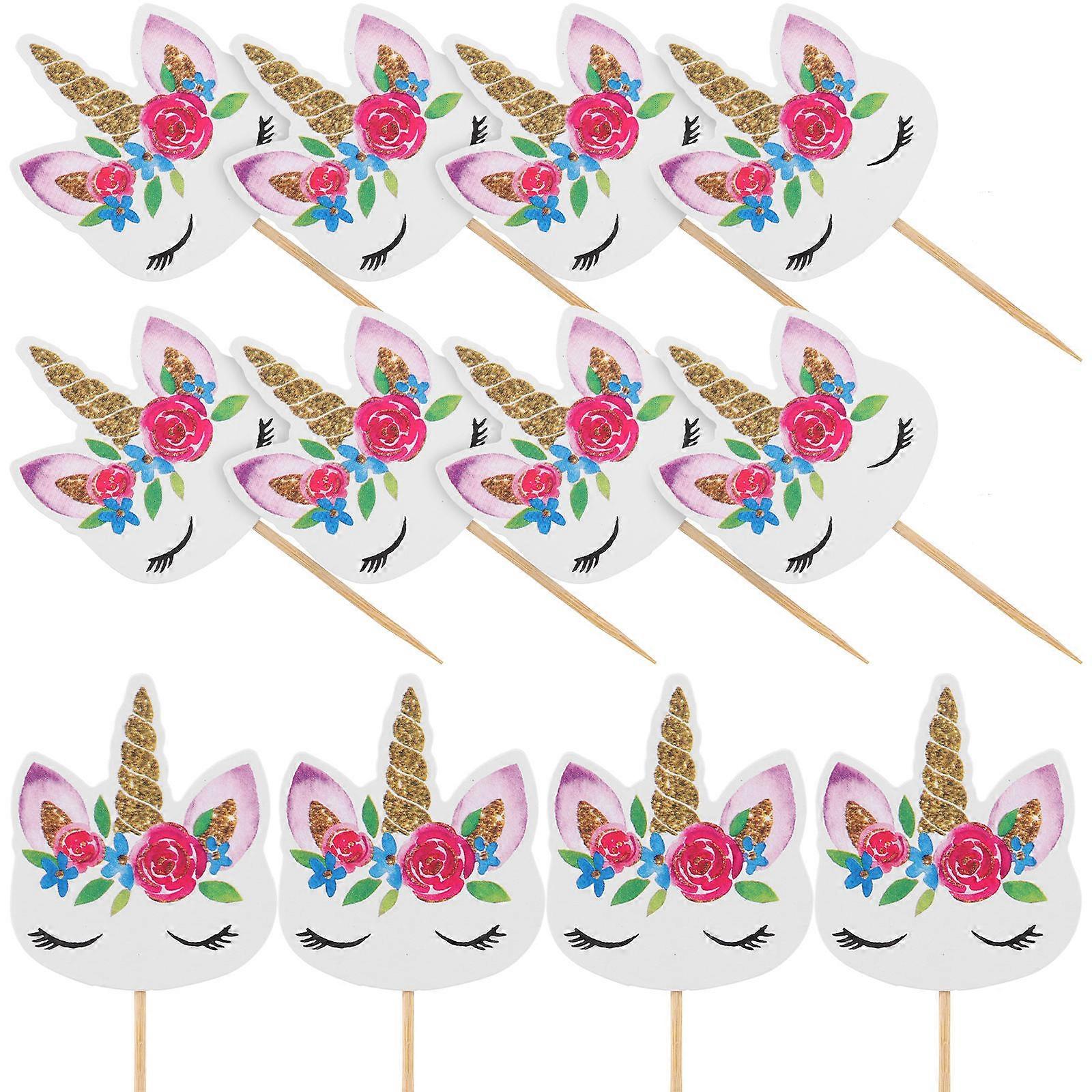 36 Pcs Unicorn Cupcake Picks Cake Toppers for Baking Decor – Perfect for Birthdays, Weddings, and Parties, Unique Dessert Presentation