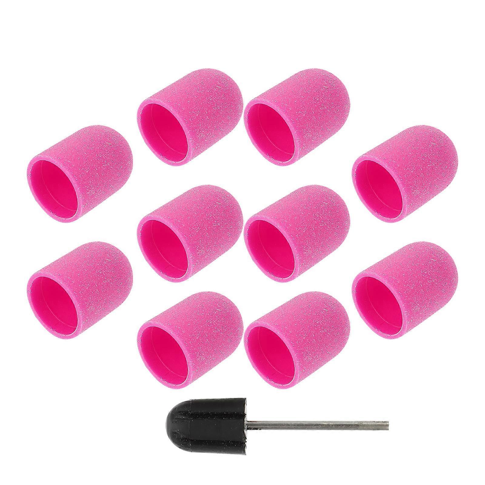 Manicure Sanding Bands Nail Art Polishing Cylindrical Cuticle Removal Salon Use 10Pcs