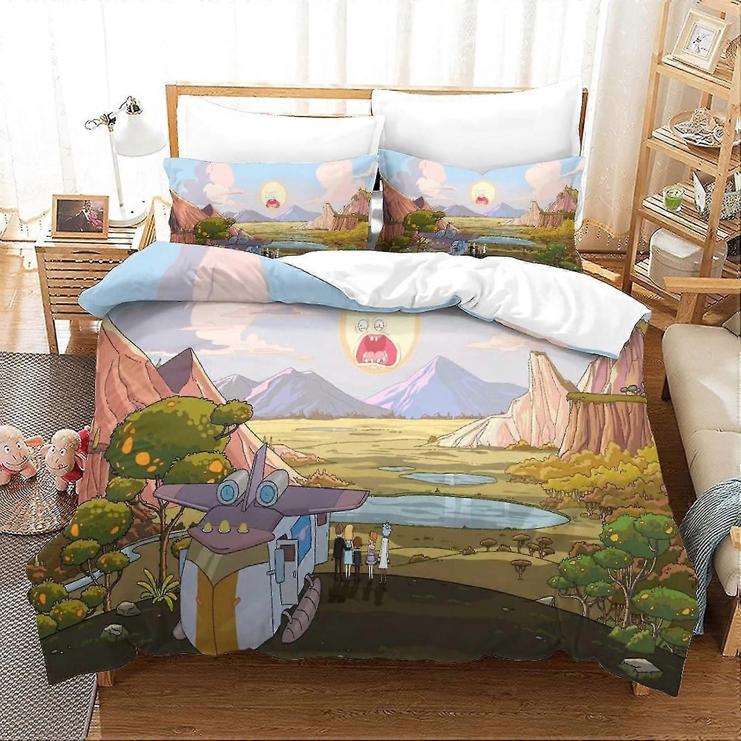 3 Piece Soft Duvet Cover Set Easy to Clean Skin Friendly Bedding Set Suitable for All Ages Quilt Cover