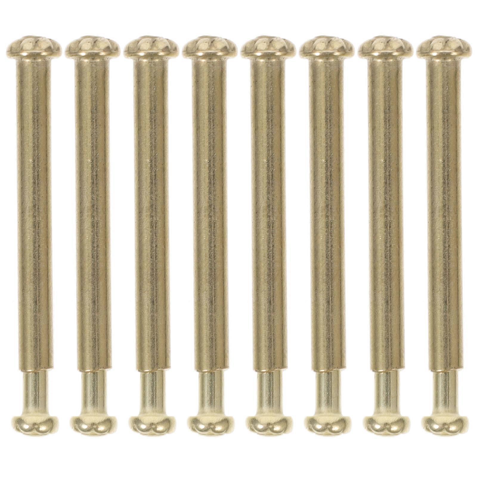 Golden Folding Fan Repair Kit Hexagonal Double-Ended Easy Replacement For Handheld Fans 6Pcs