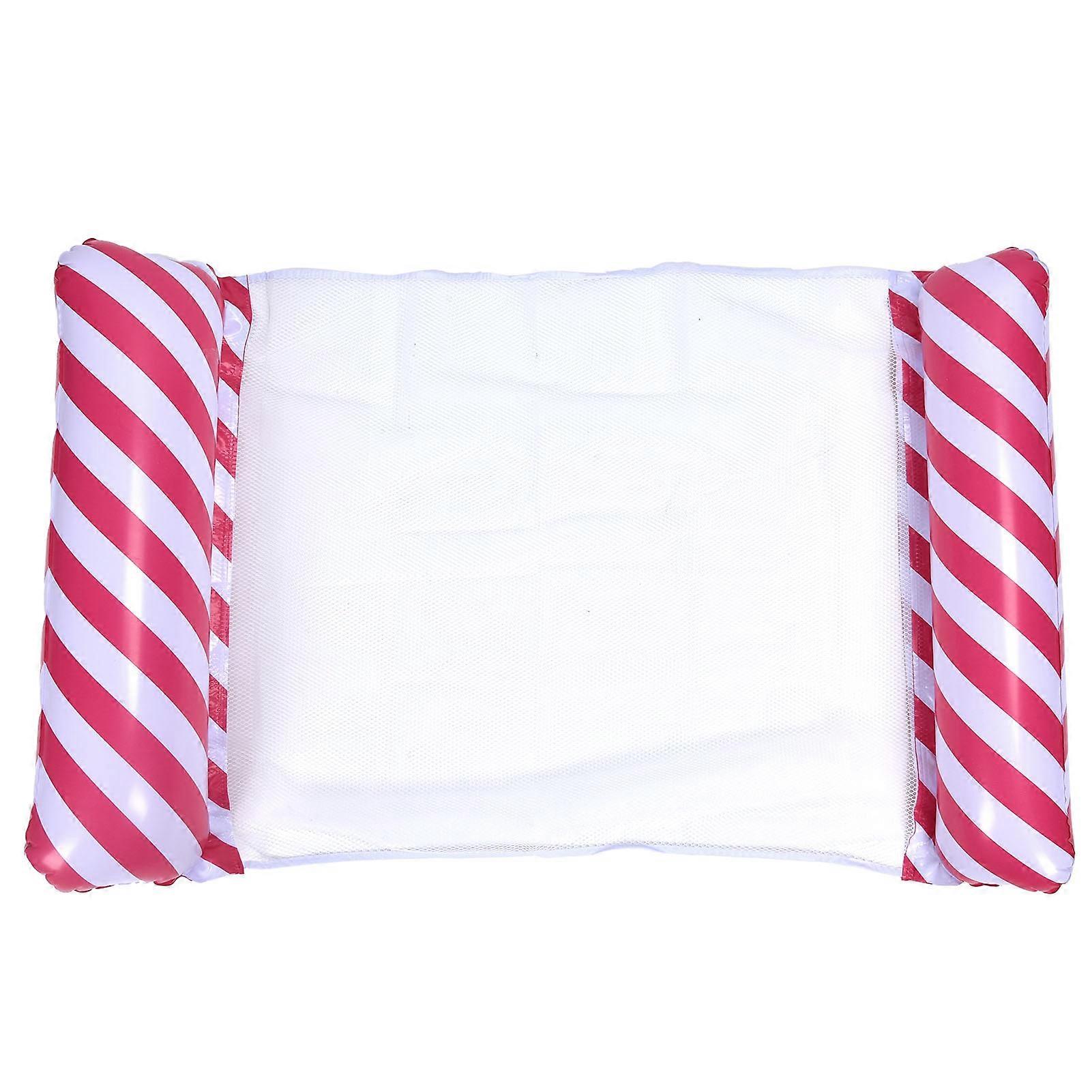 Stripe Pattern Inflatable Float Bed MultiPurpose Water Hammock Pool Lounger Chair for Swimming Pool