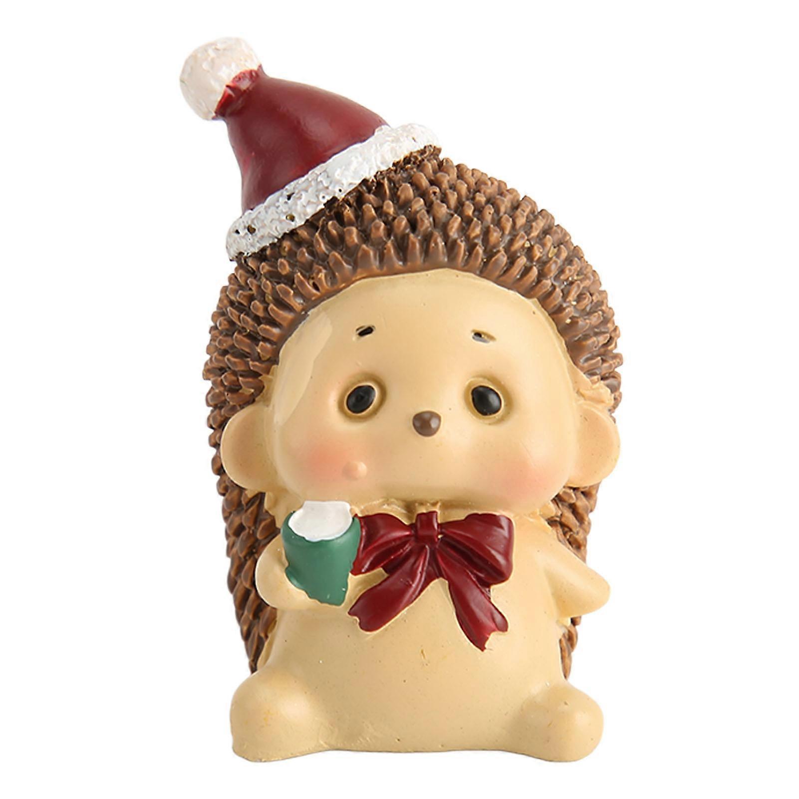 GPB 6Pcs Mini Christmas Figurines Eco Friendly Resin Cute Animal Style Christmas Miniature Figurines for Decoration Vibes