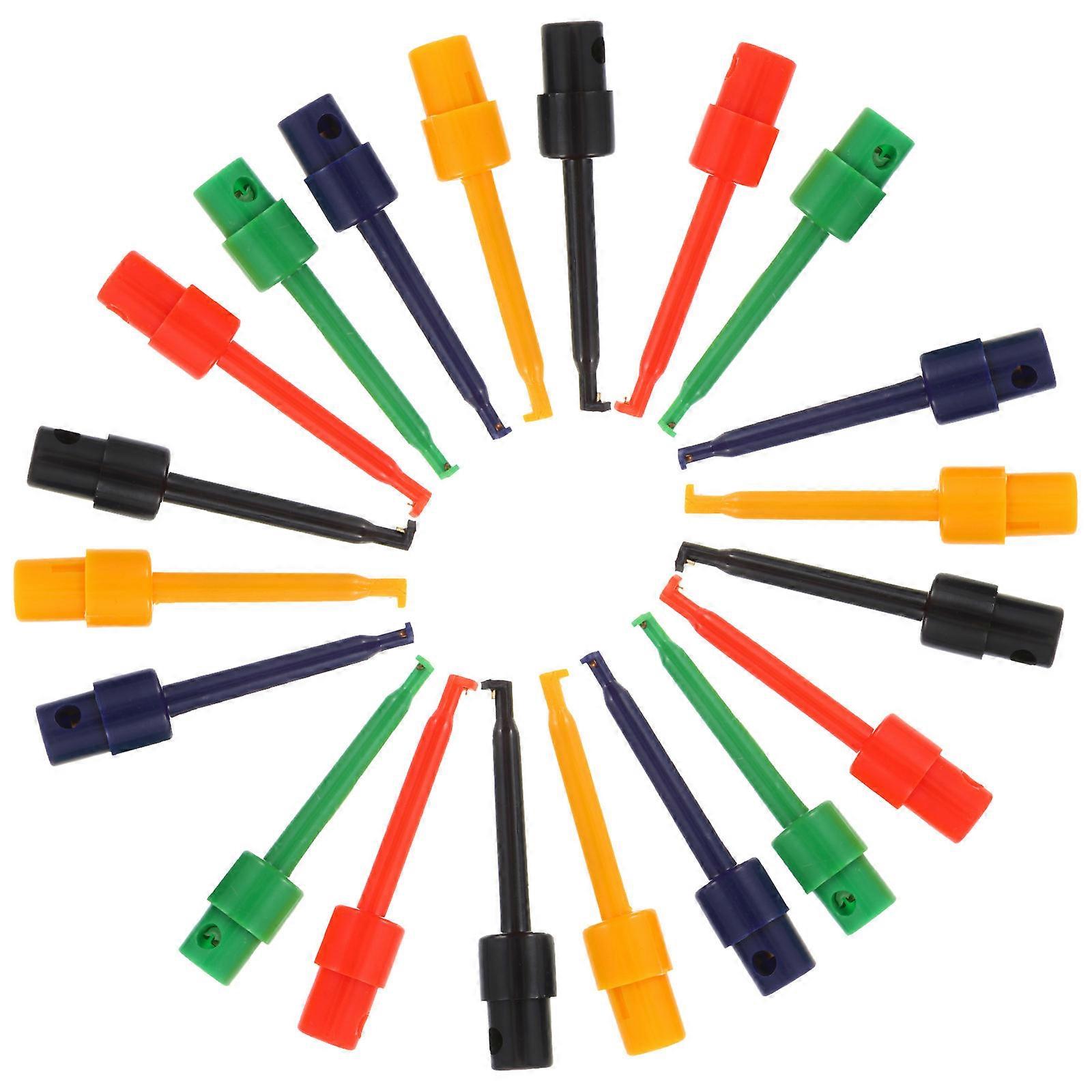 Electrical Test Clamps Multimeter Tester Hook Home Use Insulation Plastic Electronic Repair 20Pcs