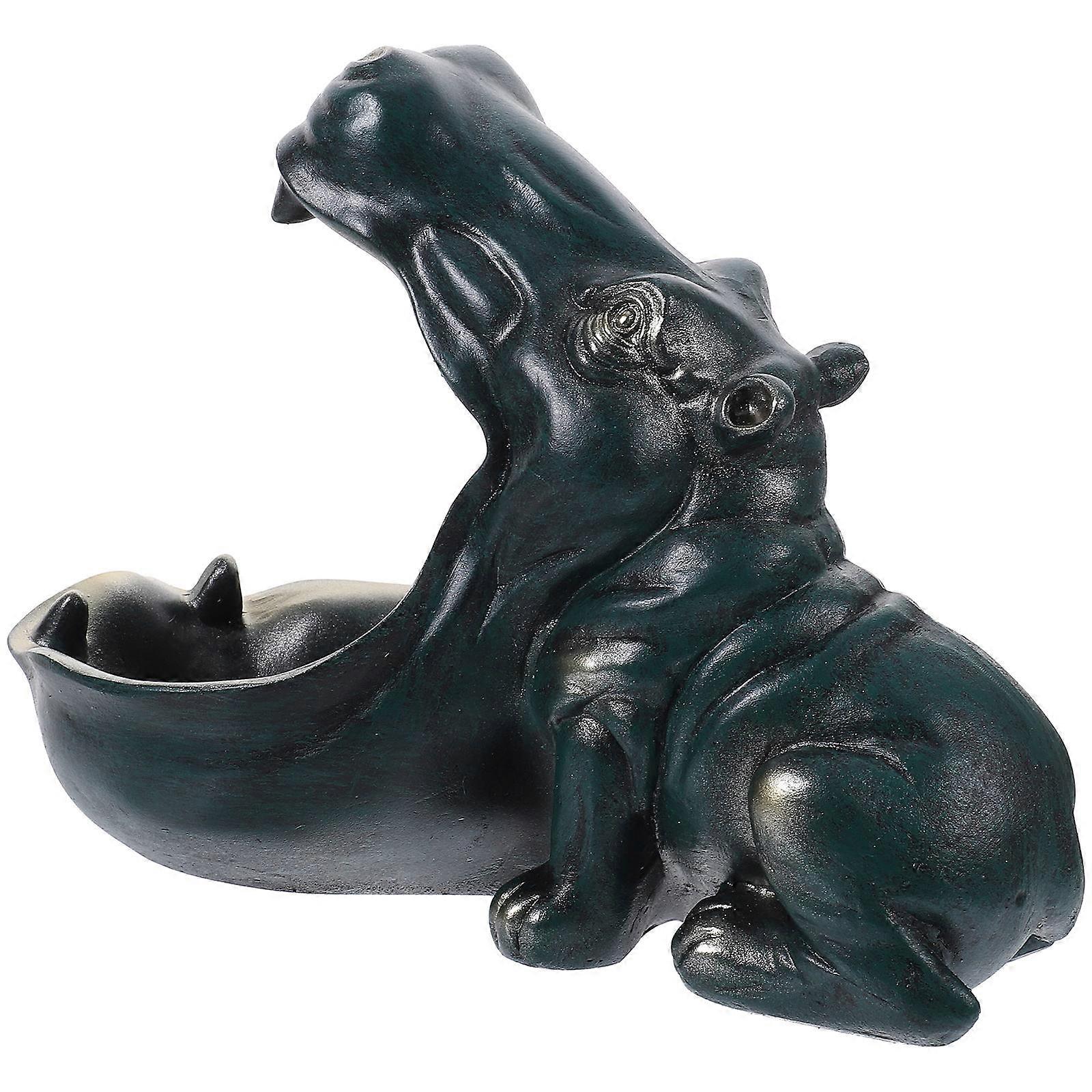 It looks like you're referring to a **hippo themed desktop organizer or decorative storage tray**, possibly used as a **candy bowl, key holder, or