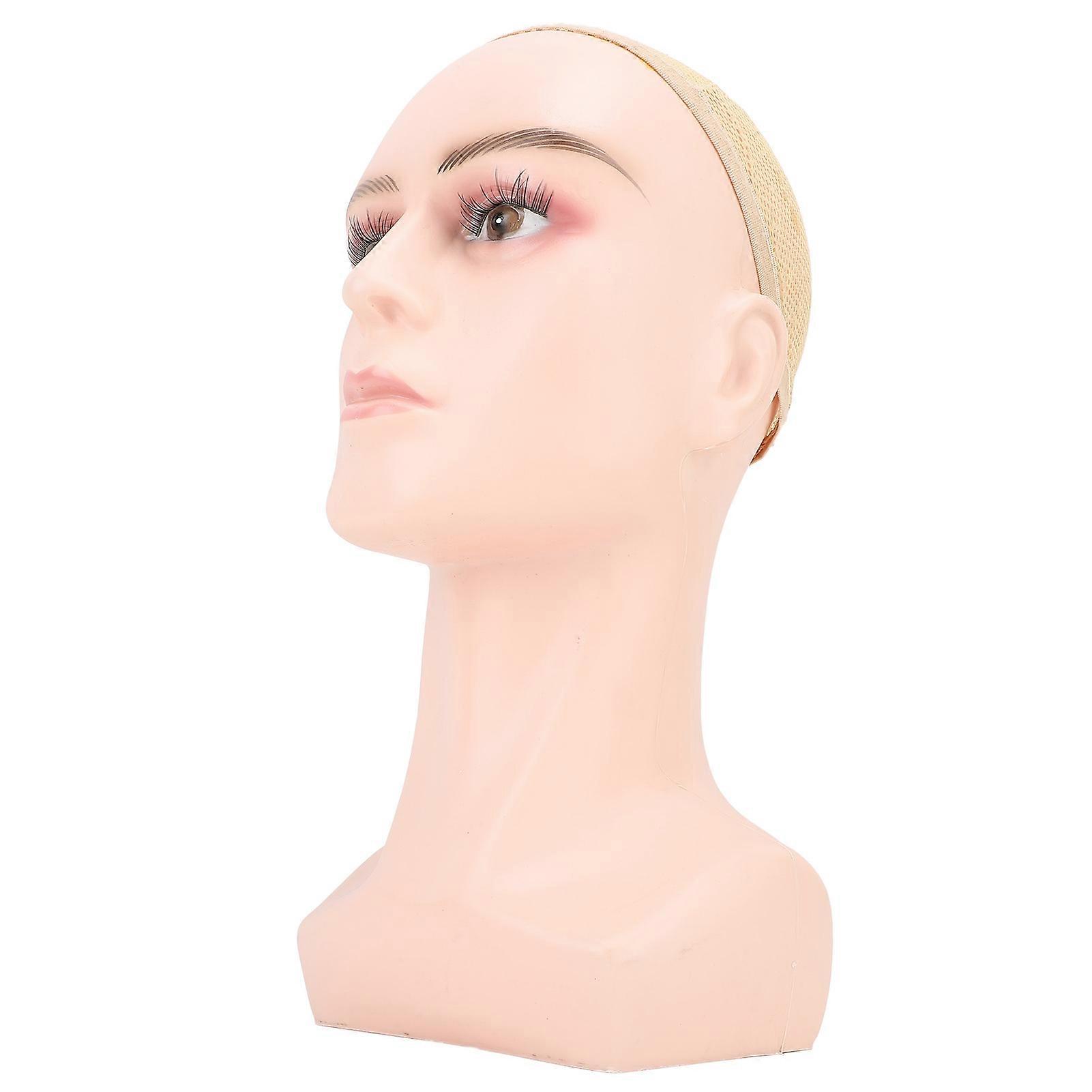 Mannequin Head Model Stable Versatile Wig Hat Display Female Bald Mannequin Head for Salon Beauty School Shop