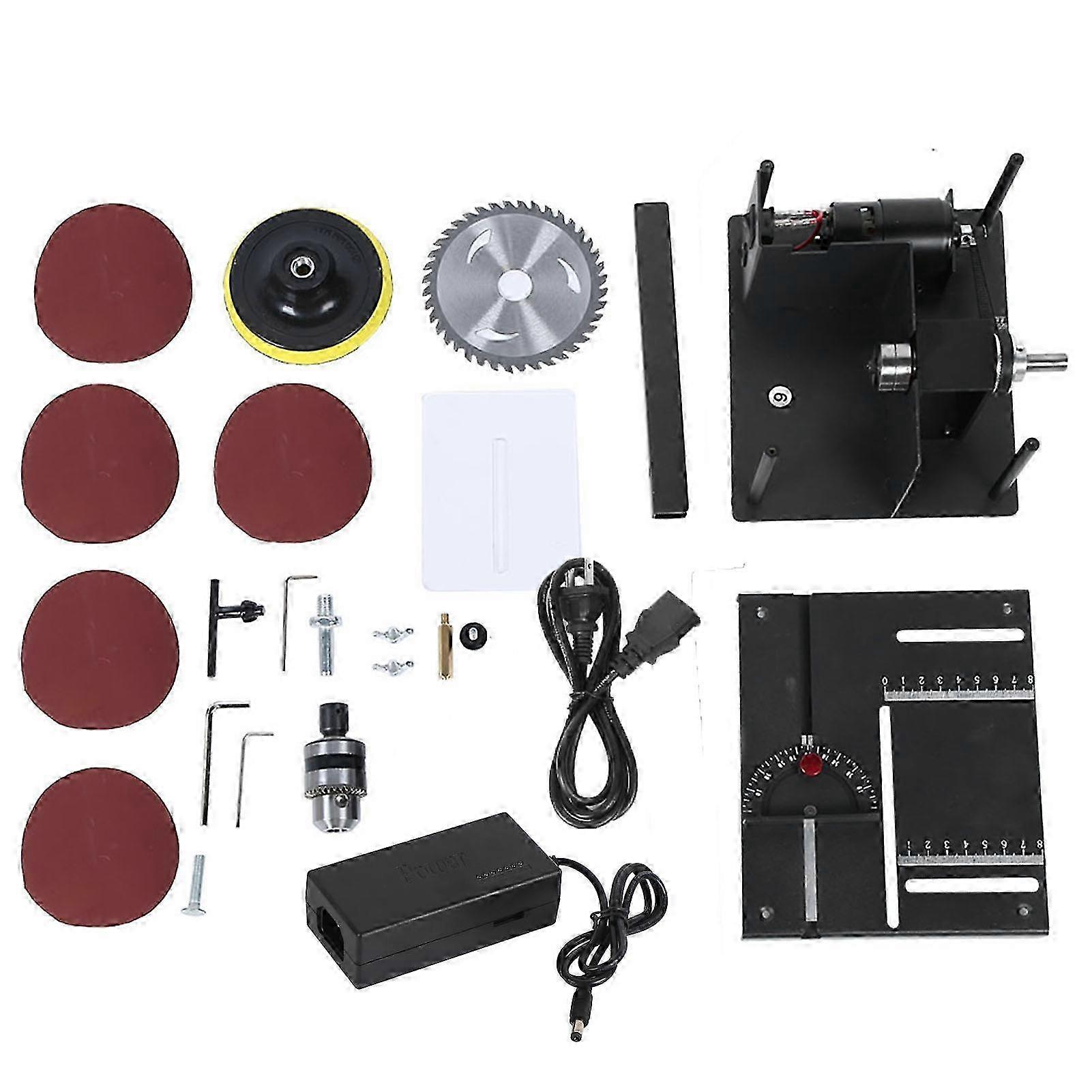 Multifunctional Mini Sliding Table Saw for Home Woodworking (US Plug 110-240V)
