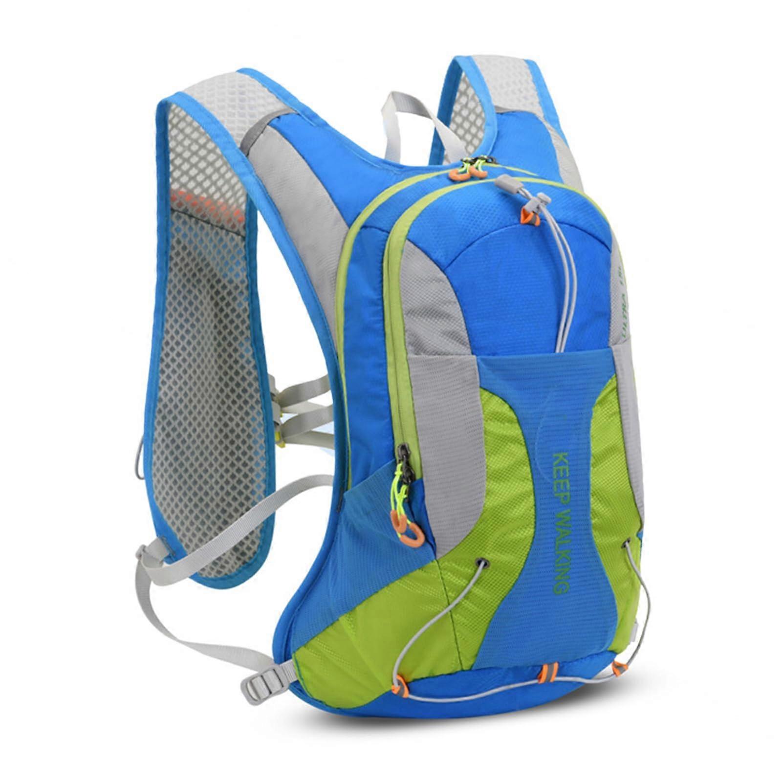Reflective Hiking Backpack with Hydration Vest, Lightweight Running Rucksack for Camping, Size Adjustable and Breathable
