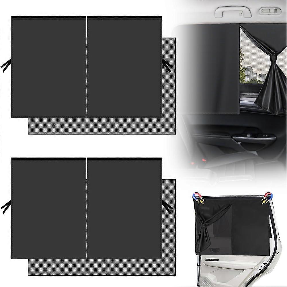 Sun Protection Car Baby Magnetic Side Window Curtains - UV Blocking & Heat Shield Blackout Curtains, Pack of 2