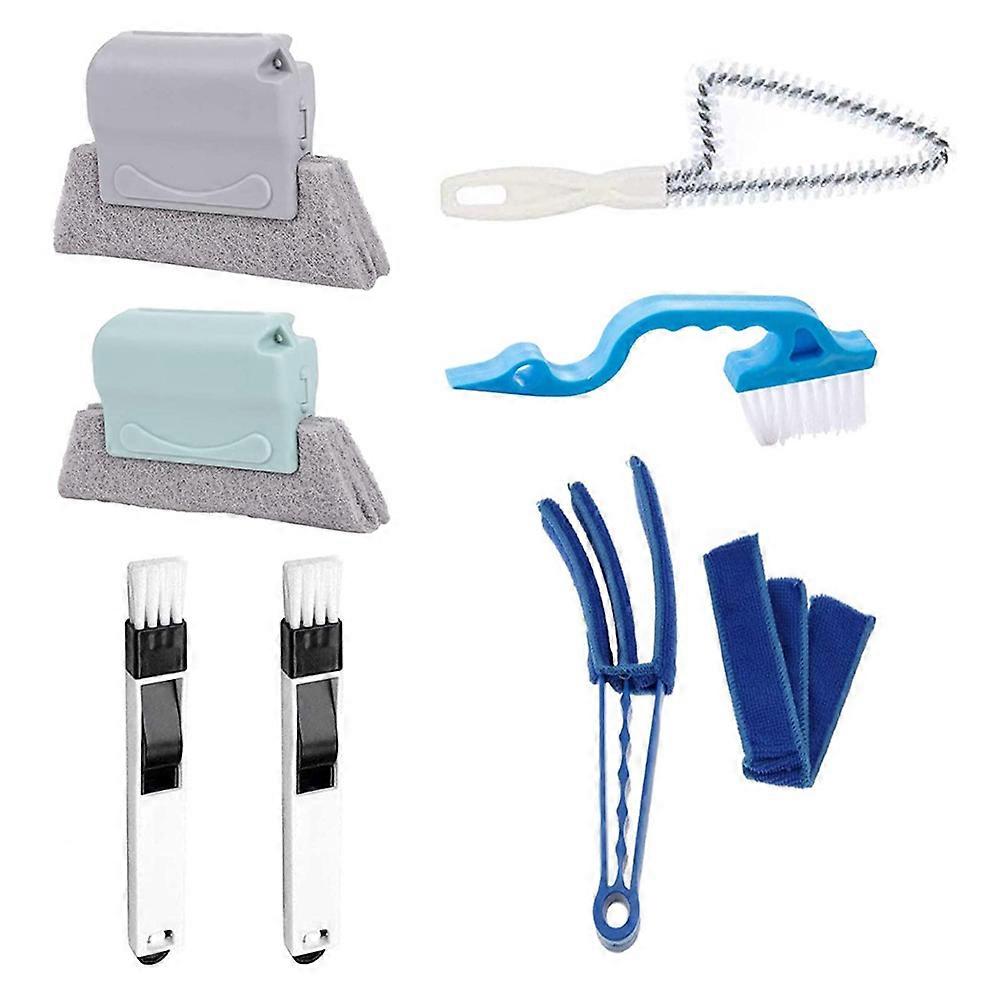 8pcs Multi Functional Groove Air Conditioner Shutter Cleaner for Dust Brush