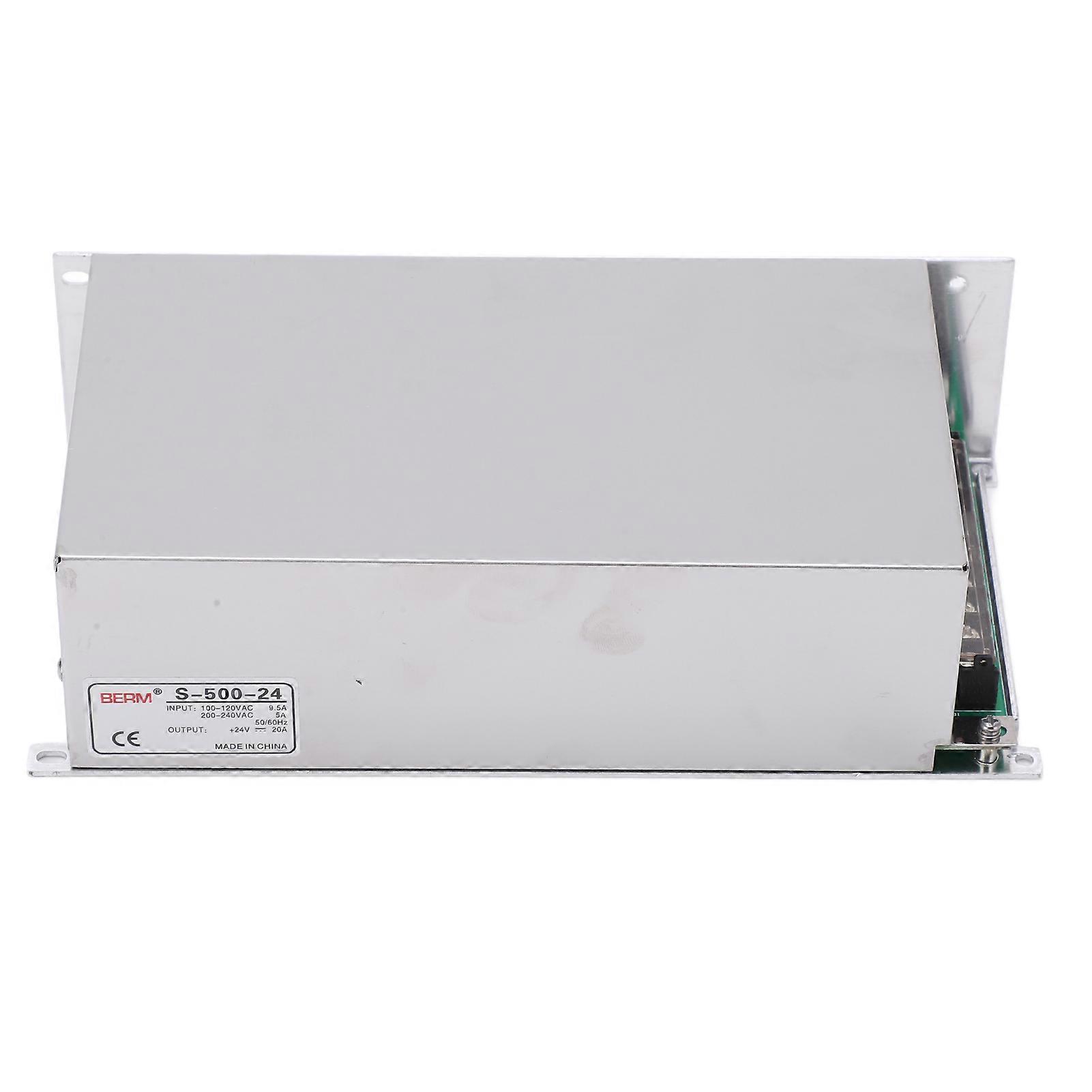 BERM DC 500W LED Power Supply Transformer Switch Power Adapter Converter for Surveillance Camera 100‑240VACS-500-24 24V/20A Output