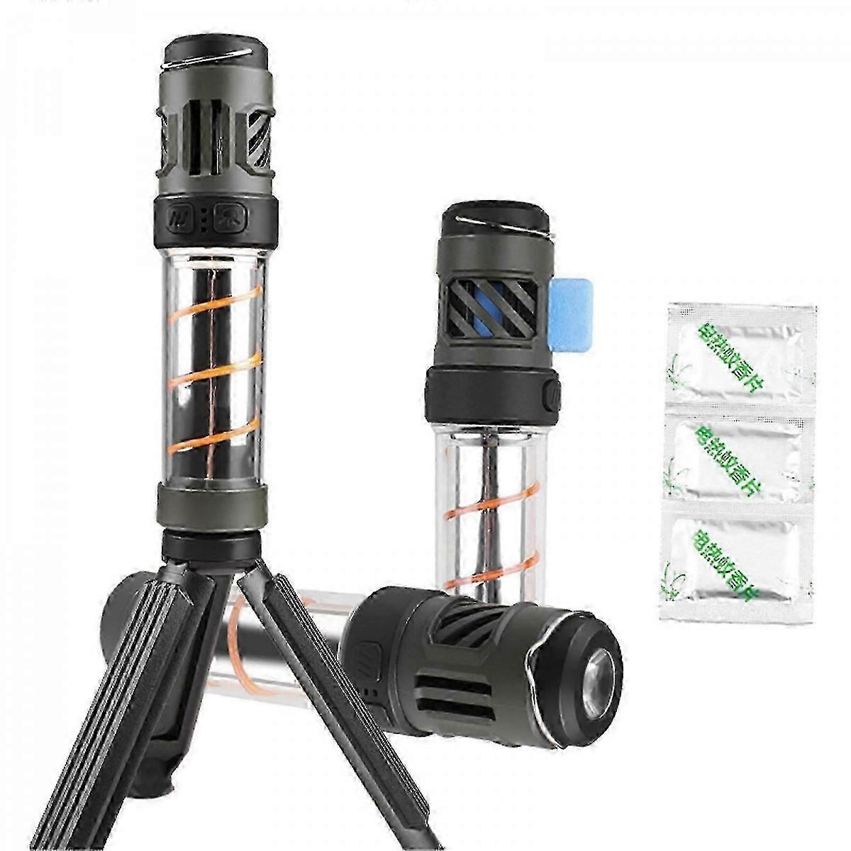 Rivaltac Mosquito Repeller - 3-in-1 Portable Waterproof Camping Repeller with Flashlight &amp; Power Bank for Home, Camping, Picnic