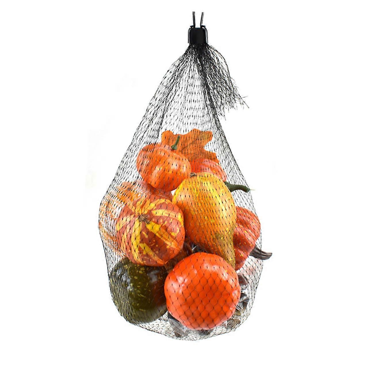 Realistic Artificial Pumpkin and Maple Leaf Photography Props for Autumn and Thanksgiving Decoration, Includes Lifesize Pumpkins and Acorns