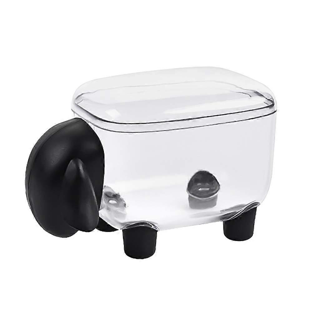 Creative Animal Shape Toothpick Holder in Black for Daily Use Plastic Storage Box Keeps Toothpicks Clean and Hygienic