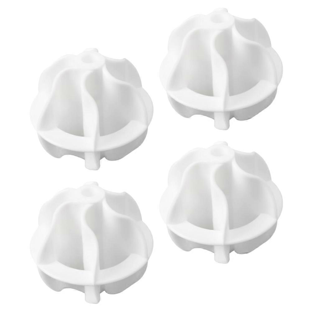 Laundry Washer Ball Fabric Softening Drying Acceleration For Washing Machine 5.5x5.5cm White 4Pcs