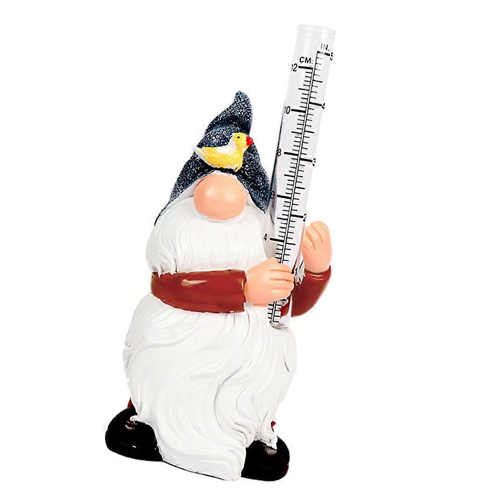 Garden Ornament Rain Meter Synthetic Resin Garden Decoration 3.93X2.75X8.25inch Colorful 1Pcs
