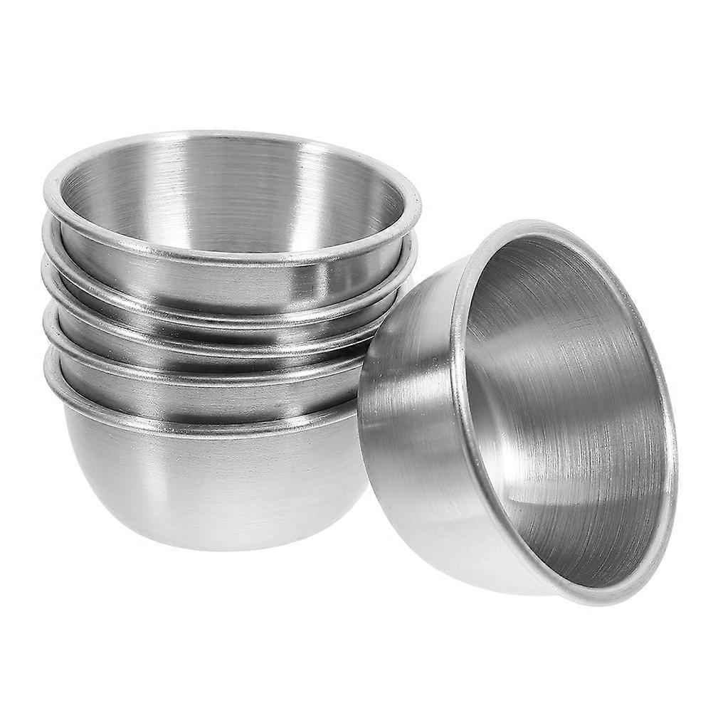 Sauce Bowls Dipping Sauce Cups Condiment Containers For Home Restaurant Party Use Silver 6PCS