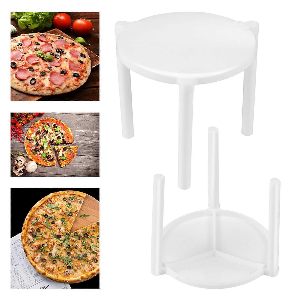 100pcs Stand White Plastic Tripod Stack for Restaurant Container