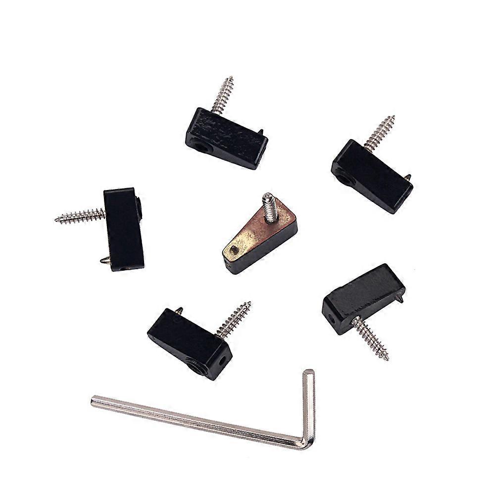 Electric Guitar Headless Triangle Tremolo Bridge String Locks Metal Parts Accessories GA1120 Black