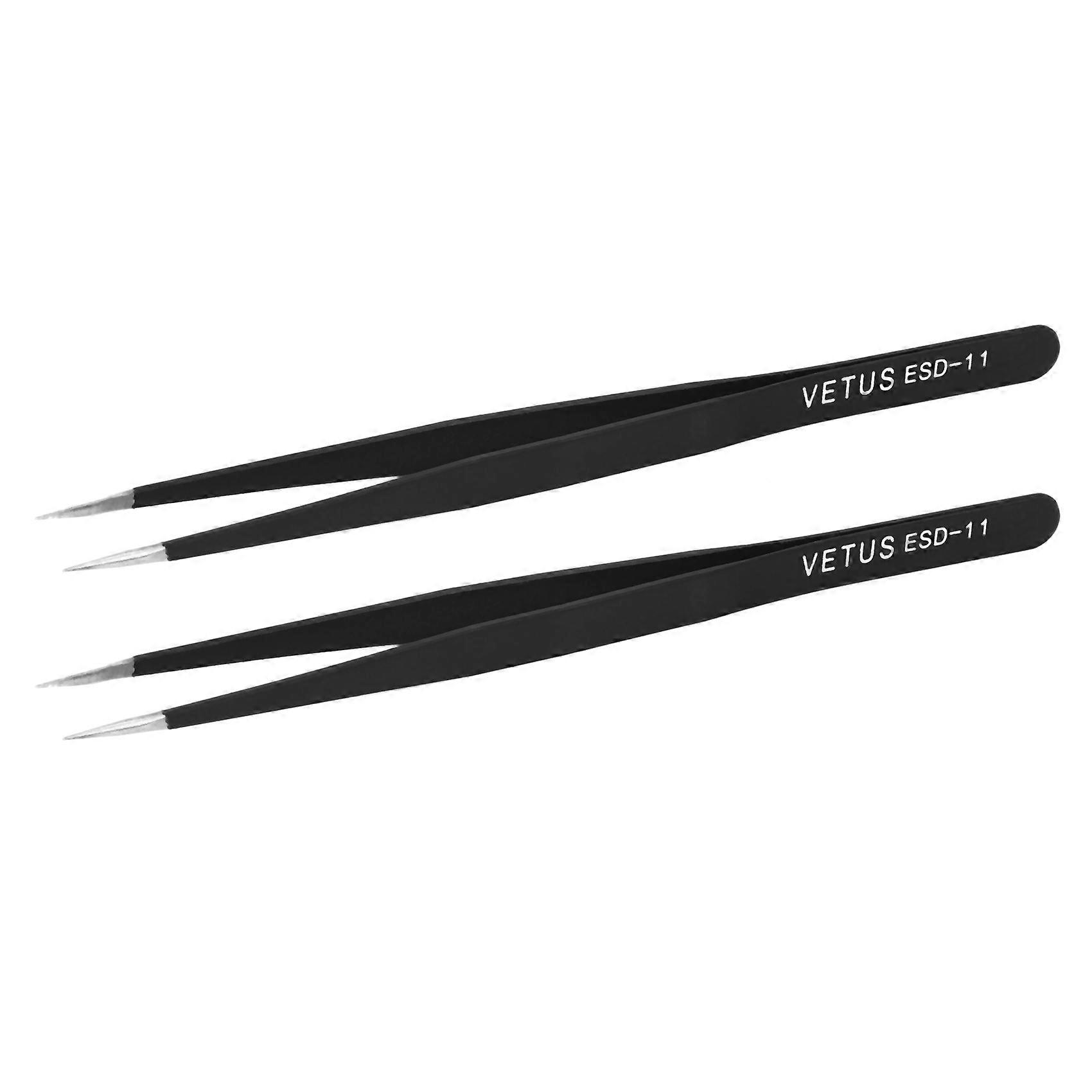 2X Anti-Static, Tapered Tip Tweezers/Pliers, Straight Pliers Tool 13.97 cm Long