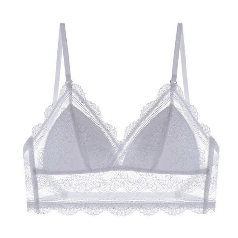 Full Lace Sexy Large Open Back Bra Without Steel Ring, Triangular Cup, Comfortable and Breathable Back Bra