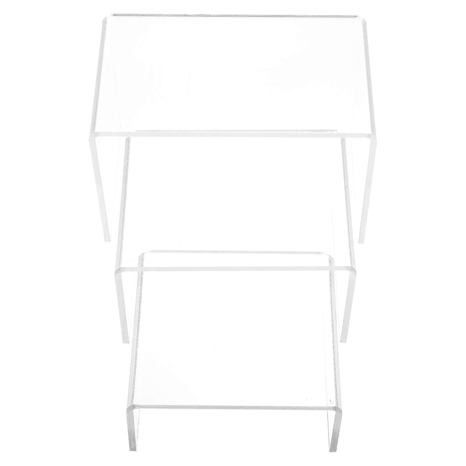 Displaying Rack 3Pcs U Shape Elegant Appearance Storage Ideal For Household Office Use 13X8X8CM Premium Acrylic