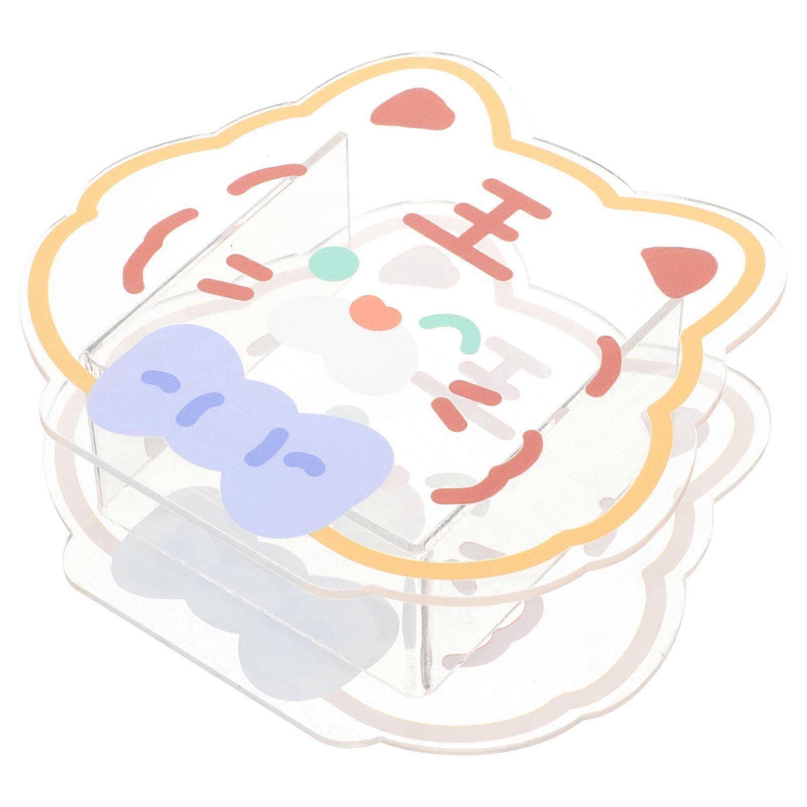 Cute Tiger Shaped Storage Container Multi Functional Acrylic Makeup Brush Cup for Storage 7 inch