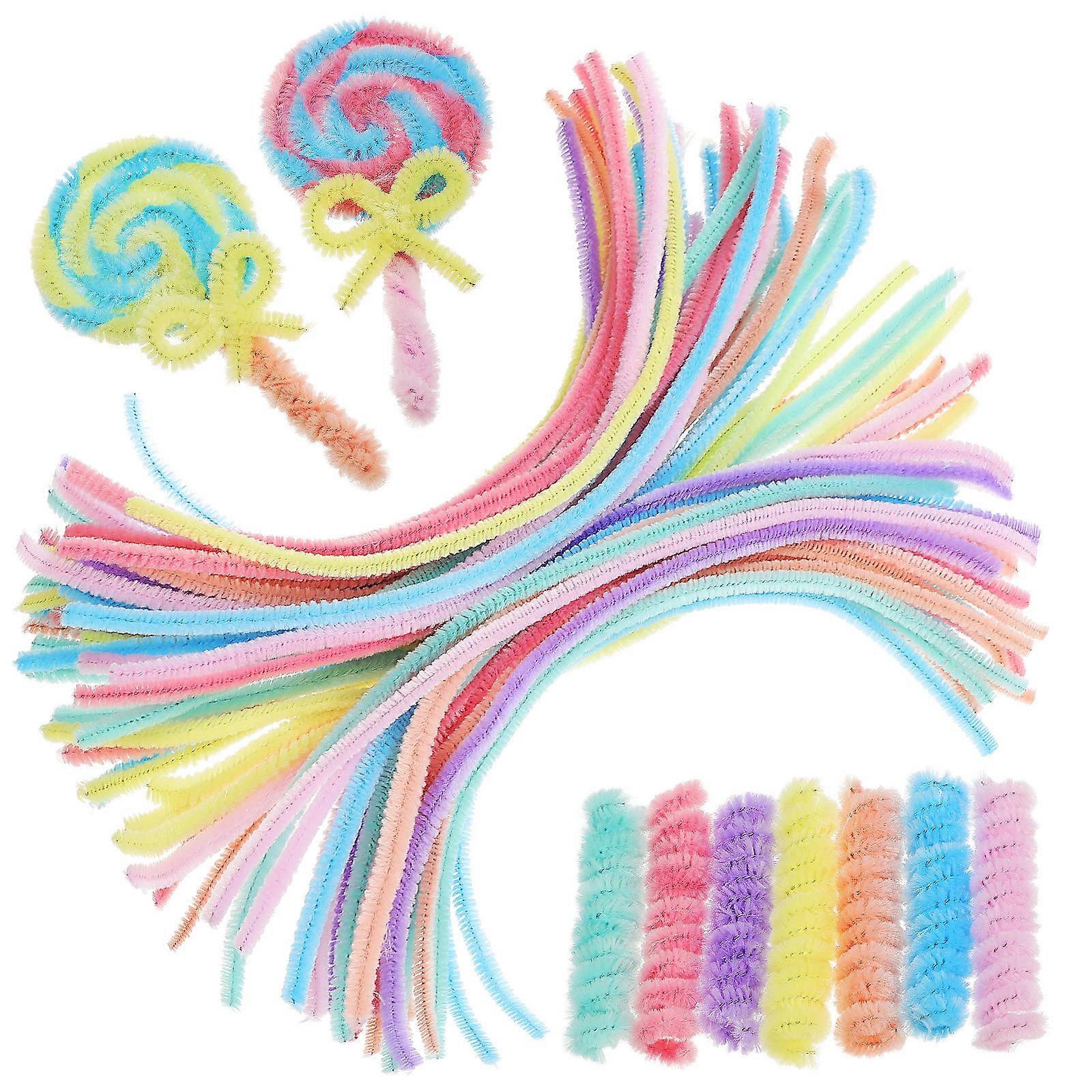 300 Pcs Thick Plush Pipe Cleaners Fuzzy Craft Sticks for Arts, Crafts, DIY Decorations & Creative Projects Soft, Comfortable, Fade & Break