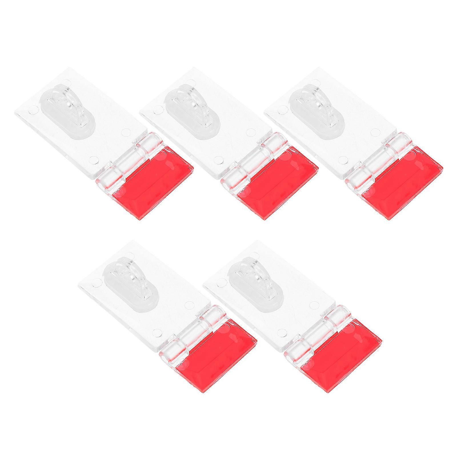 5 Sets Transparent Acrylic Latch Lock Clear Hasp for Cabinet Doors Gate Heavy Duty Secure Safe Locking