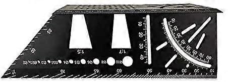 Angle gauge, aluminum alloy 45°90° marking ruler, 3D bevel angle measuring tool