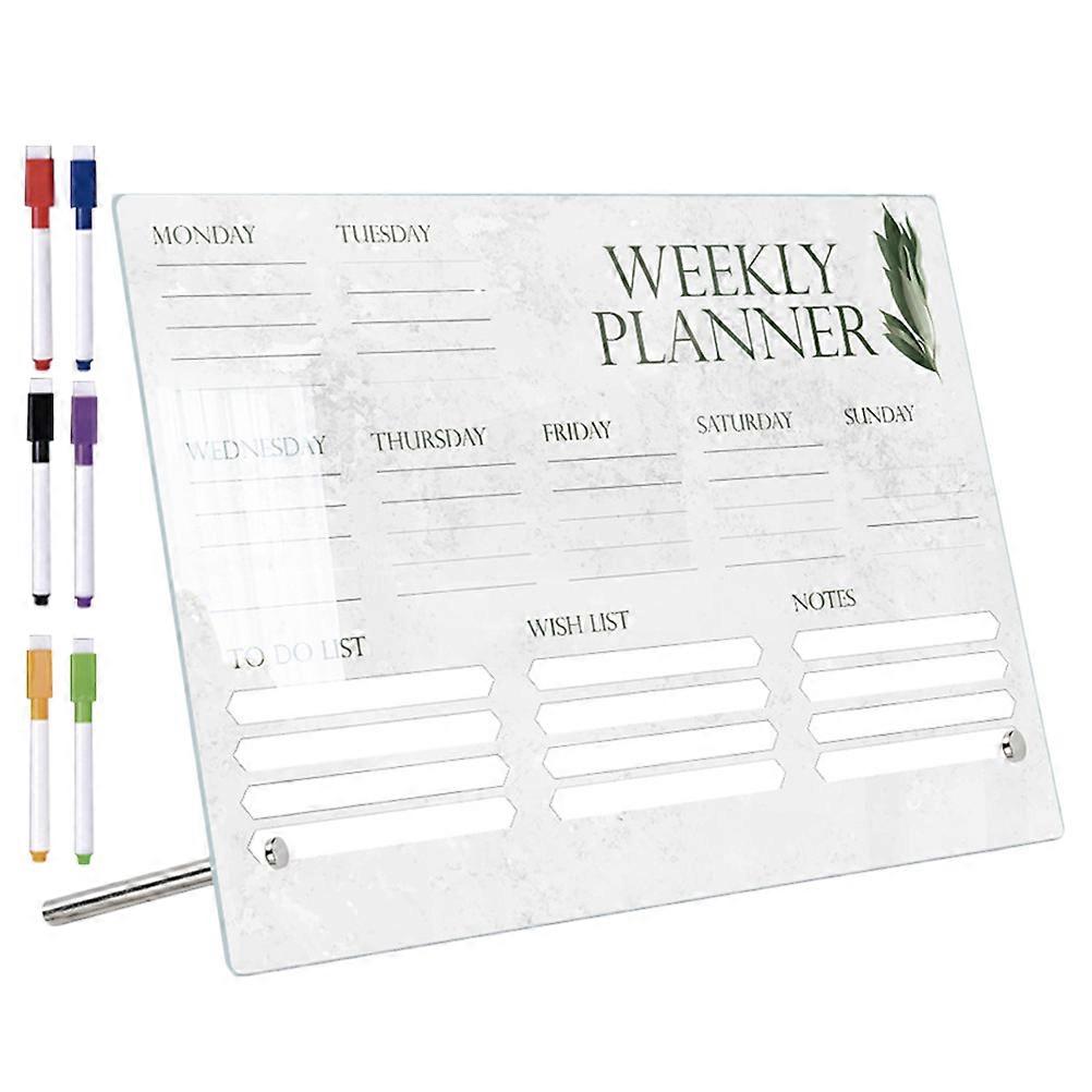 Desktop Note Board Acrylic Memo Board Simple Design For Office Use 30x20cm Multifunctional Portable 1Set