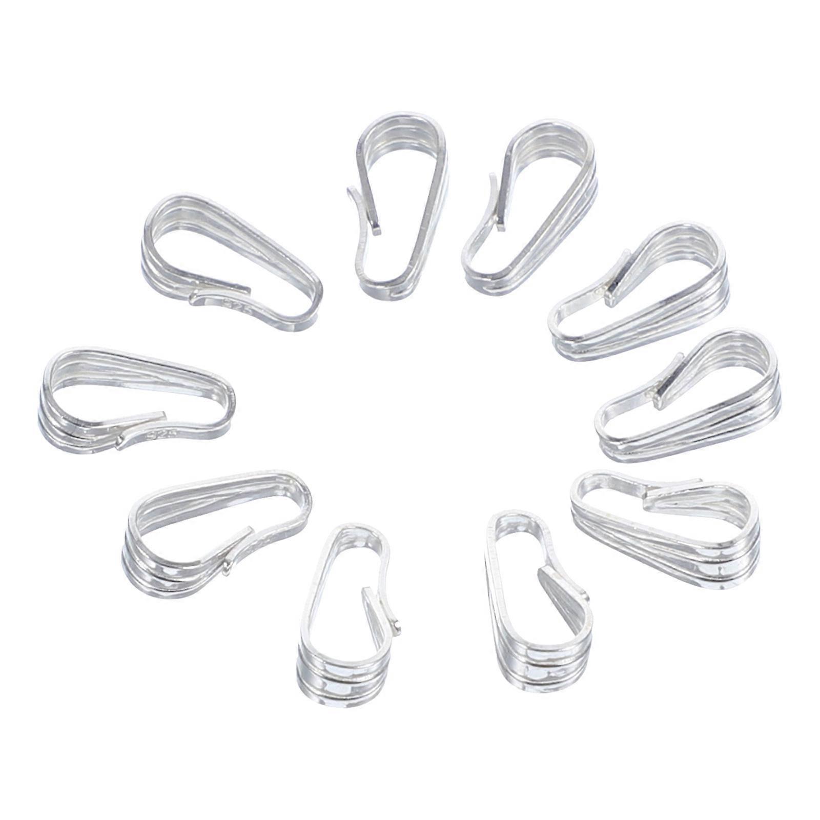 10pcs DIY Pendant Clasps Jewelry Connectors for Necklace Making – Easy to for Beads and Gemstones, Practical Jewelry Supplies for Unique Creations