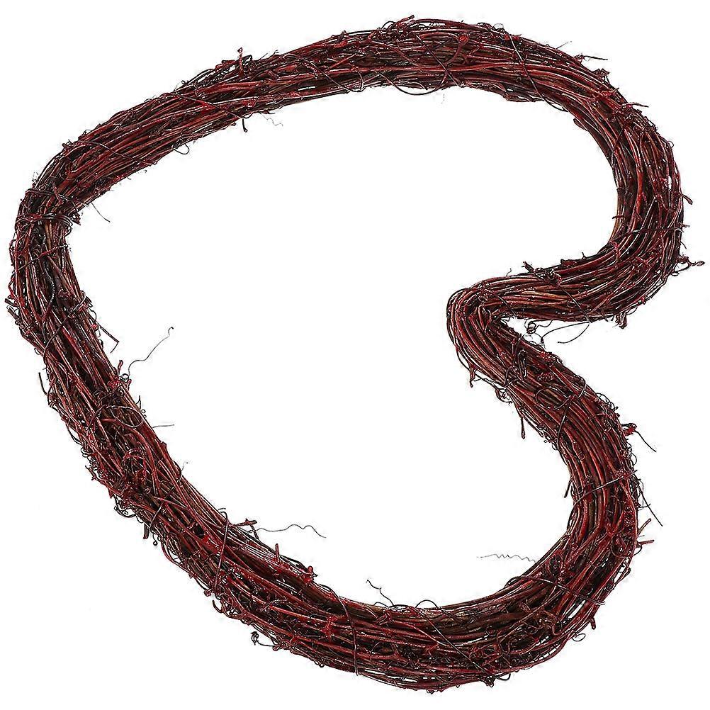 Heart Shaped Rattan Wreath for DIY Crafts with Red Color and Elegant Design Suitable for Home Decor