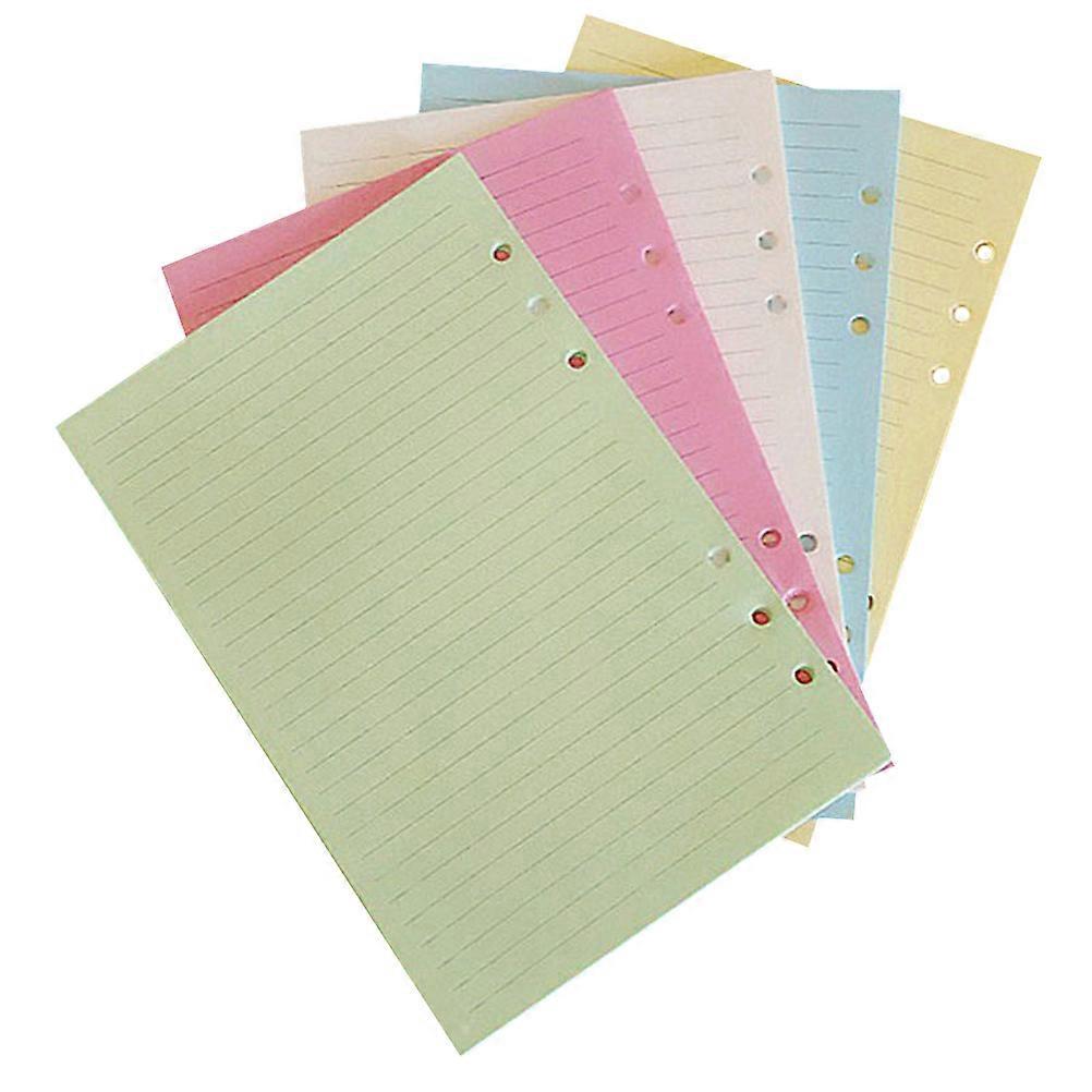 A5 Planner Refills with Assorted Color Loose Leaf Paper for Writing Use 100 Pages 6 Hole Punch