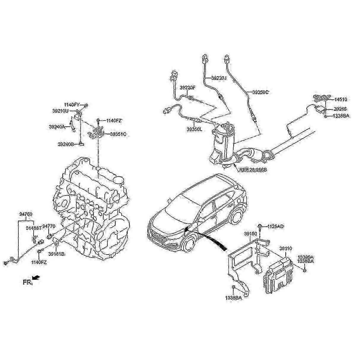 Car Pm Particle Matter Sensor 0281006612 For 1.7 2.0 Crdi (2015 - 2022), No. 39265 - 2f250 0281006611