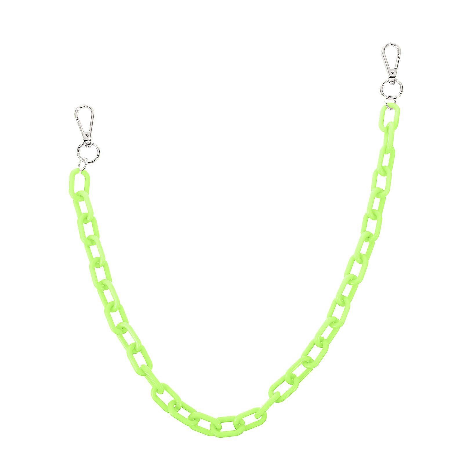 Green Acrylic and Metal Jeans Chain for Decoration Durable Shiny Easy to Adjust Fits Most Sizes