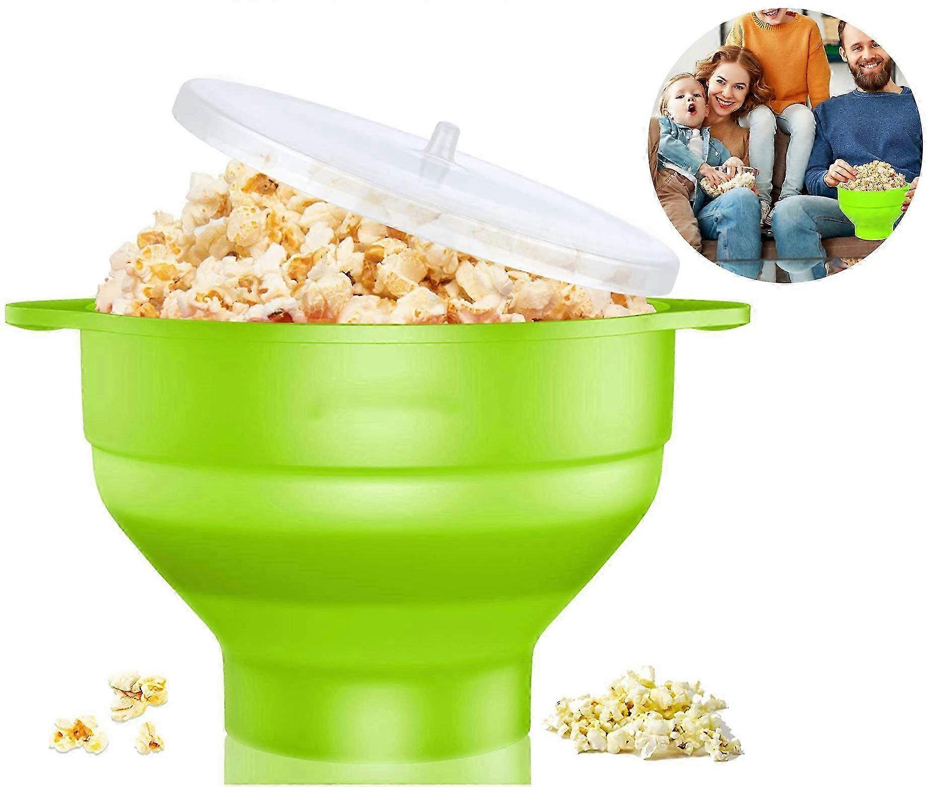 Dishwasher Safe Microwave Popcorn Maker Bowl with Handle - Easy Home Popping for Quick & Delicious Snack Time Treats!