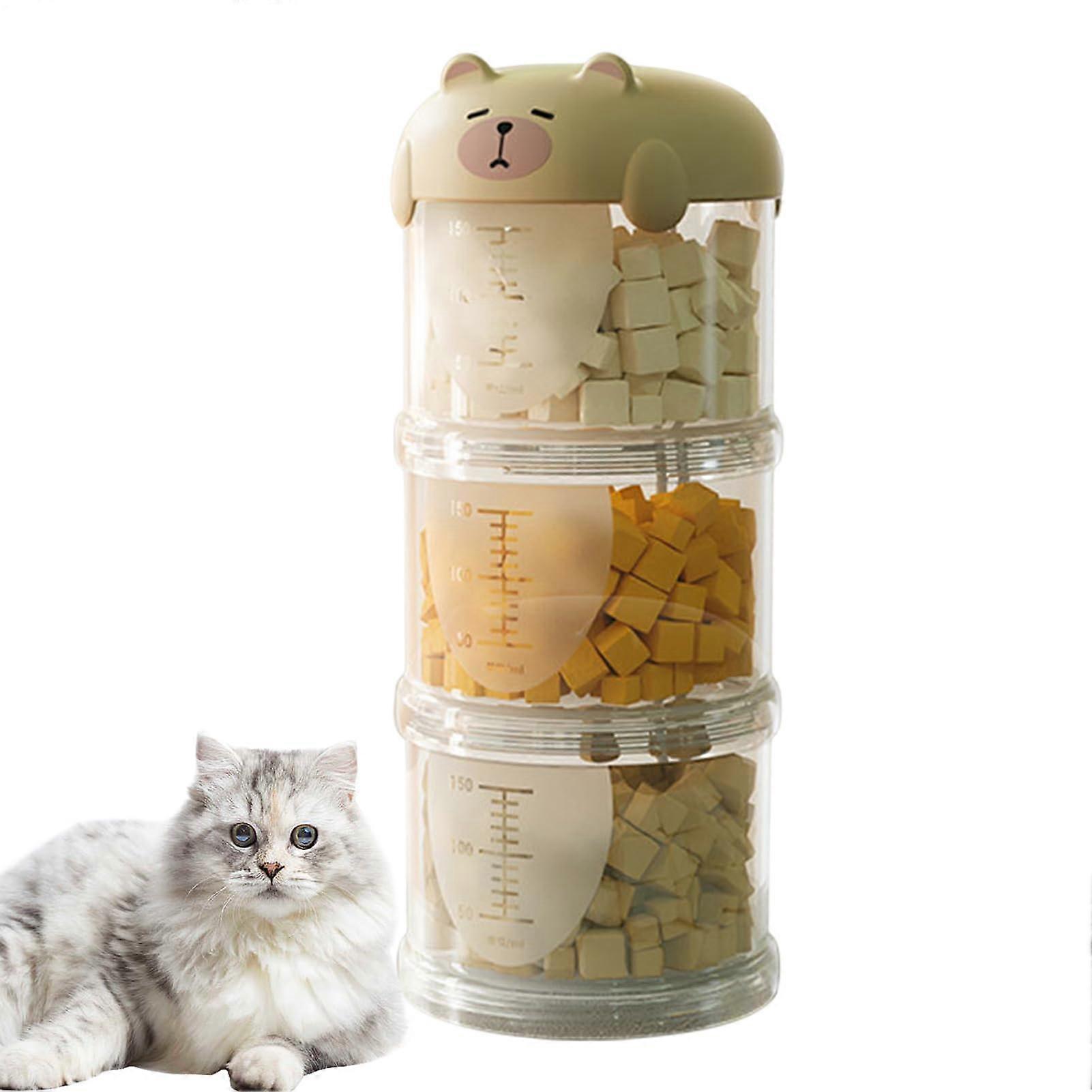Generic Dog Container – Small Cute Box for Dry Food, Portable Storage Box, Versatile Use, Kitchen, Outdoor Travel, Three Cans
