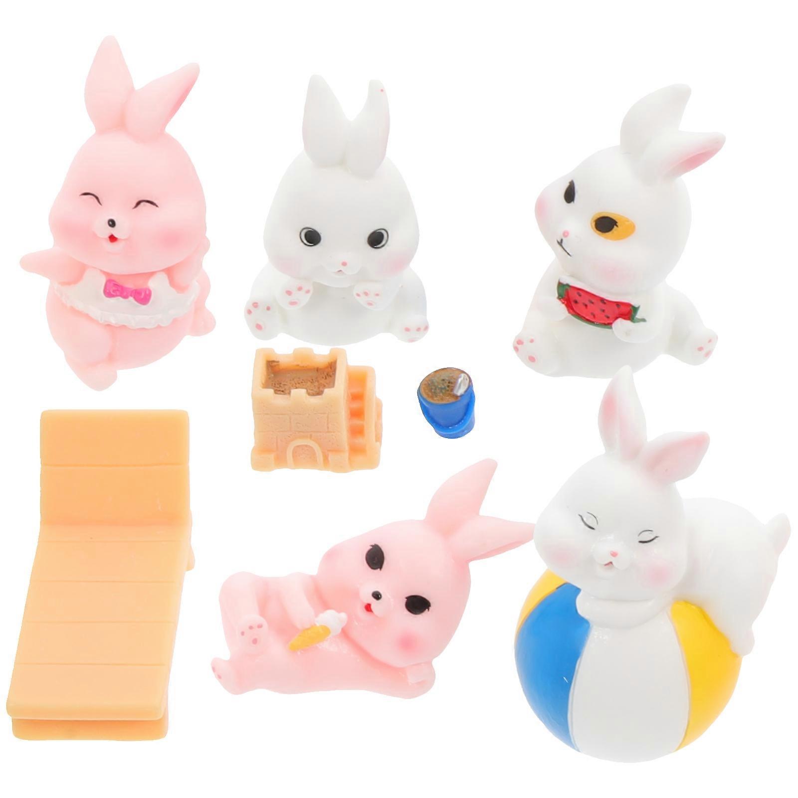 Garden Resin Rabbit Ornaments, Lovely Shape for Scene Decoration and Atmosphere Creation