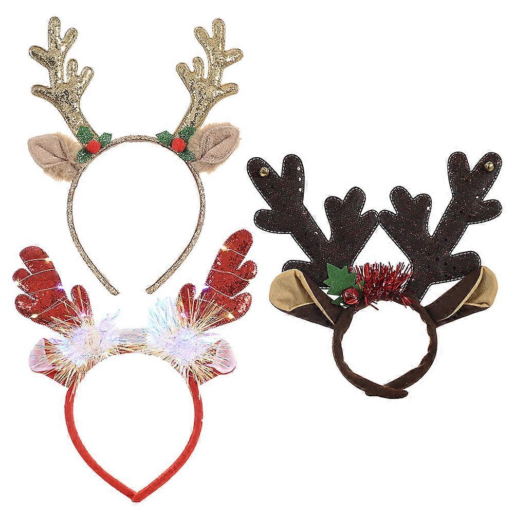 Christmas Party Headdress with Cartoon Antlers, Creates Joyful Atmosphere