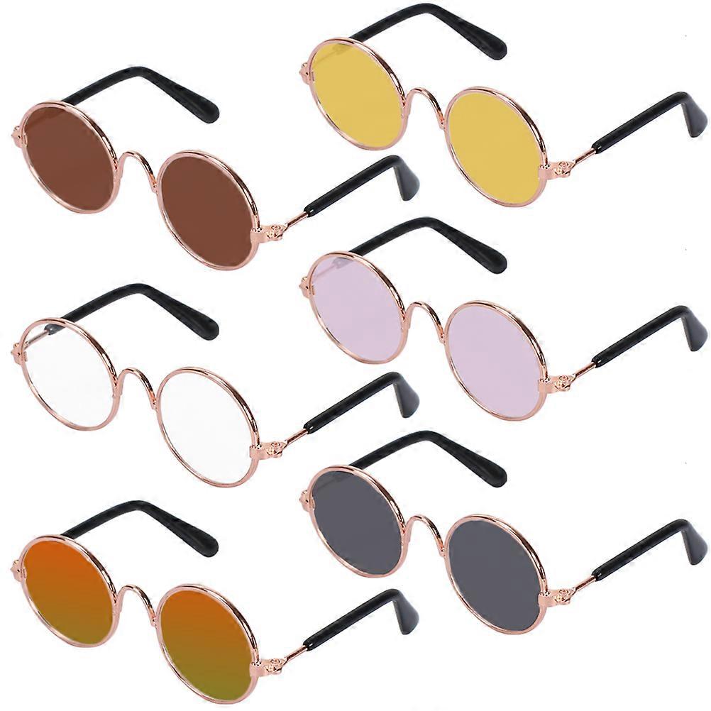 Funny Pet Glasses Made of Durable Metal Lightweight and Practical for Cat or Dog Use Assorted Color