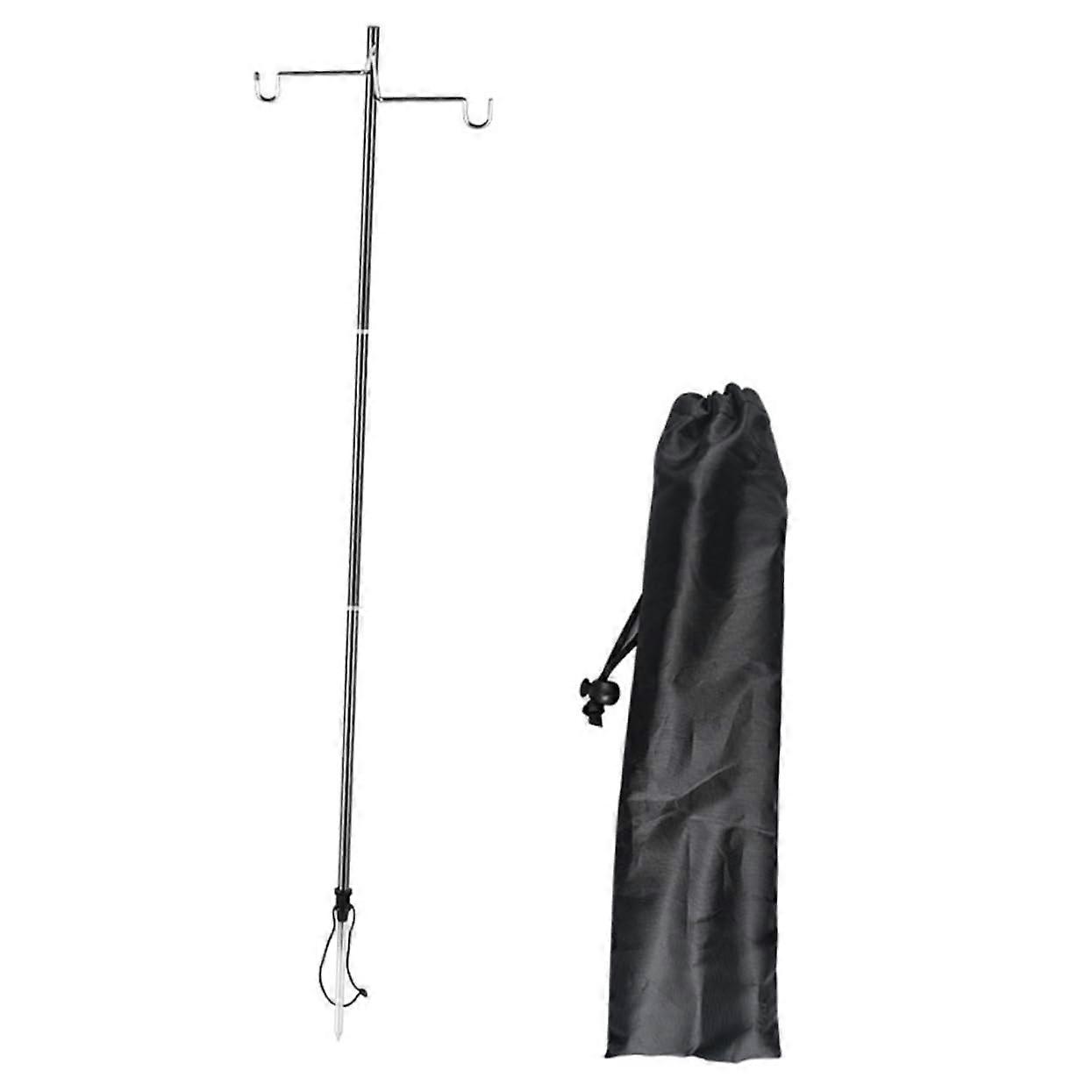 Folding Lamp Holder Portable Camping Light Mast Tripod Stand Aluminum Alloy