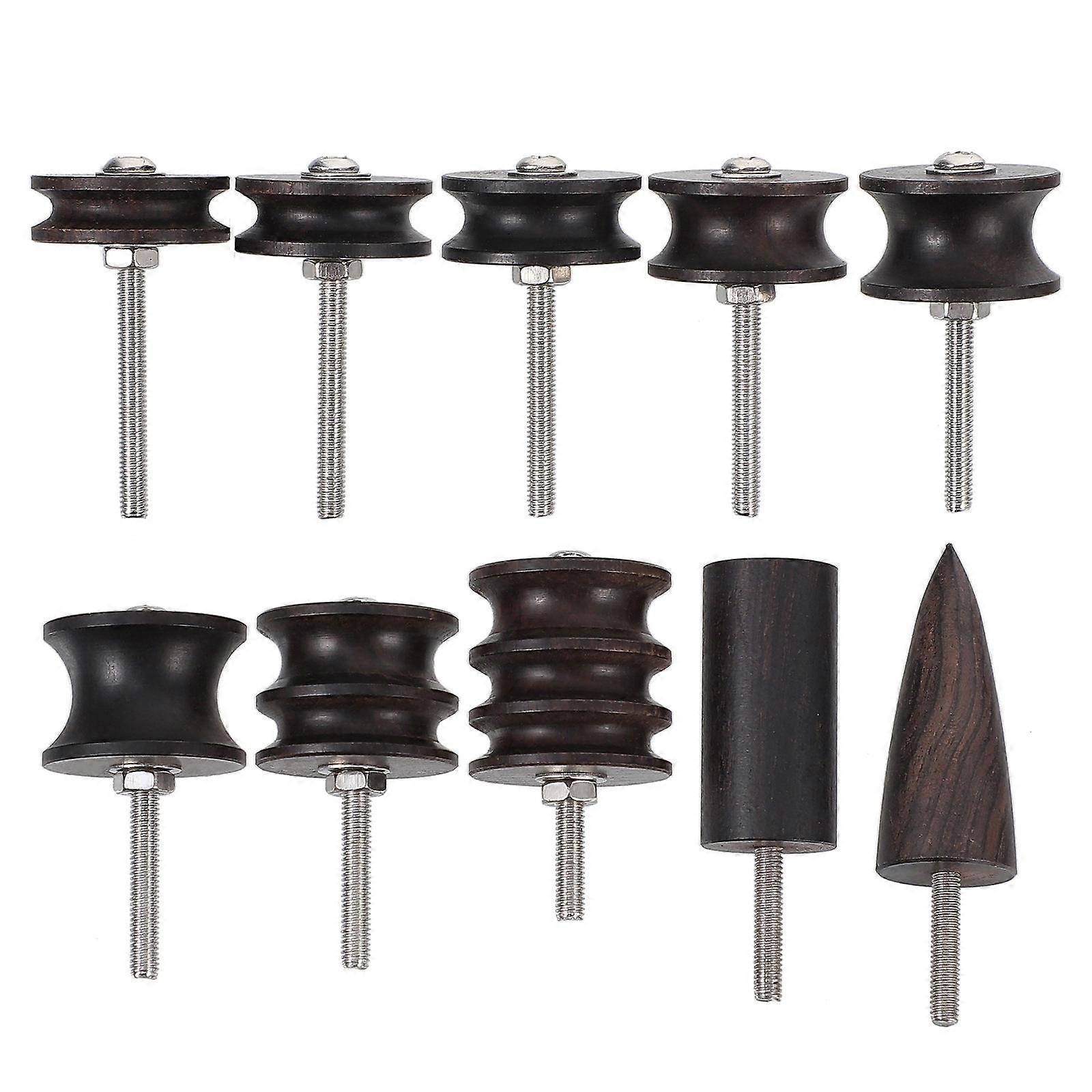 Edge Shaping Burnisher Slicker Tool Diy Projects Ebony Polished Tools Round Edge 10Pcs