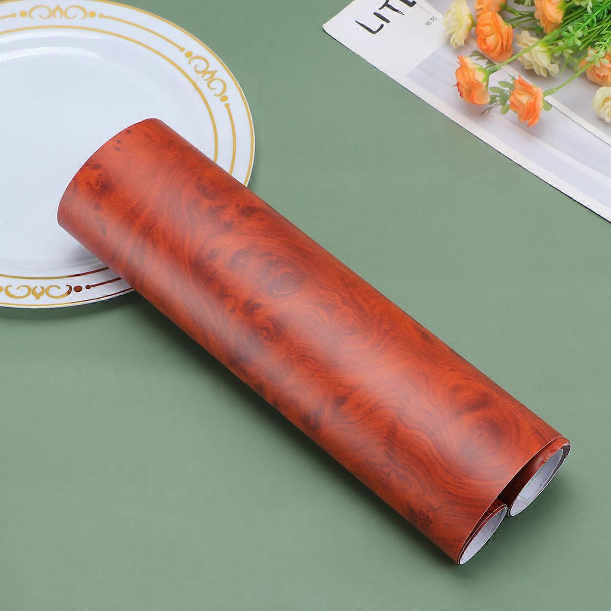 Glossy Peach Bark Grain Car Interior Sticker Sheet for Dashboard Panel Modification   Durable Pet Material for Auto Decoration and Protection