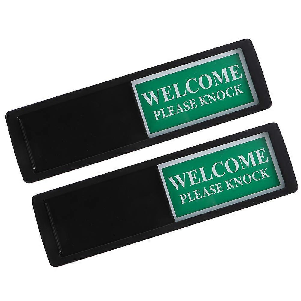 Do Not Disturb Magnetic Door Sign for Office with Sturdy Aluminum Material Black 2Pcs