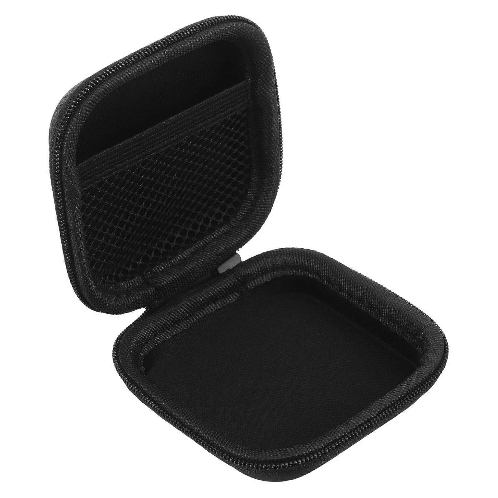 Earphone Carrying Case For Men And Women Black Rectangular Charging Compatibility 1Pack